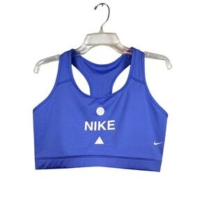 Nike Women's Sports Bra, Victory Compression, Blue, Size 2X
